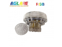 2.1-5W Programmable RGB - 60mm Punching Hole 18 LEDs Cabochon Rgb Pixel Amusement Light