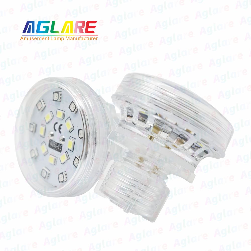 DW032 45mm Pre-programmed RGB+W LED Cabochon Lights for Amusement Rides - AC24V 21Leds