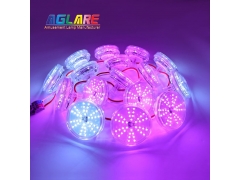 2PIN Auto Amusement Lights - 80mm 48Leds RGB fairground lights Pre-Programmed 1-16 Spinning Effect