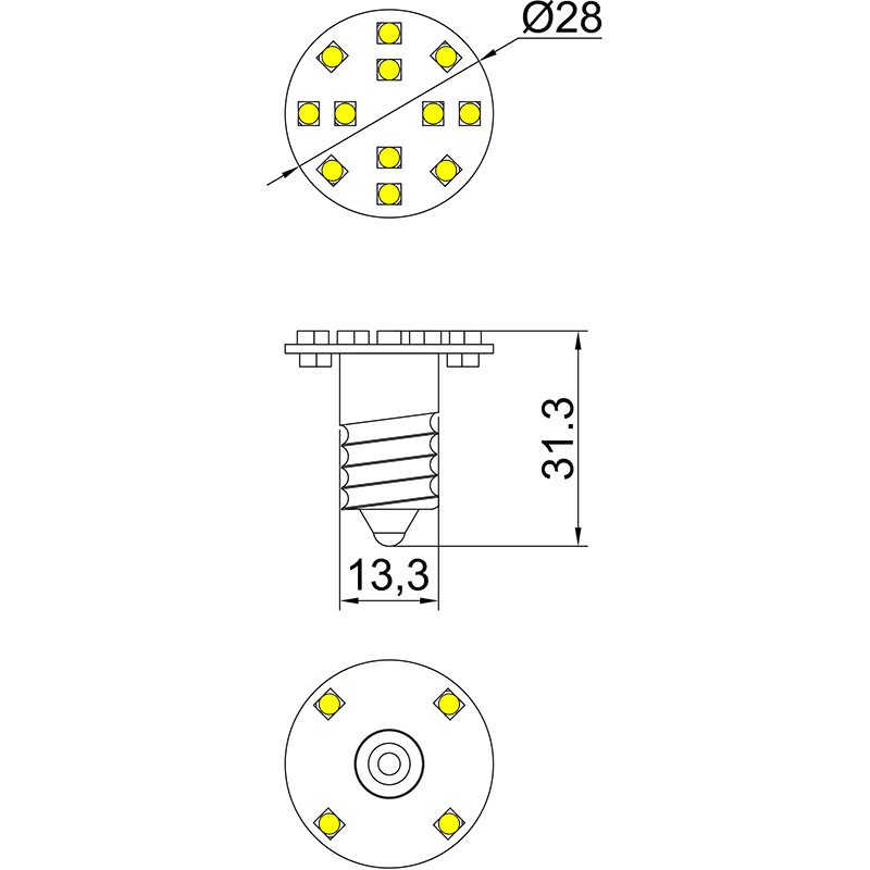 Various color AC24V 60V E14 Led Amusement park Lamp light