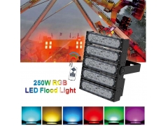 RGB Color - 250W RGB Color Changing LED Flood Light with Remote Control