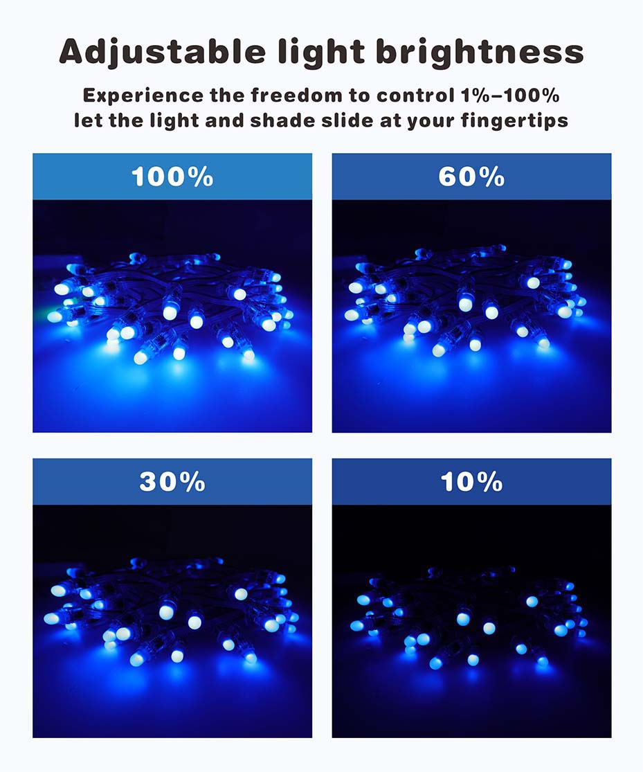 12mm 12V Diffused Flat Digital RGB LED Pixels