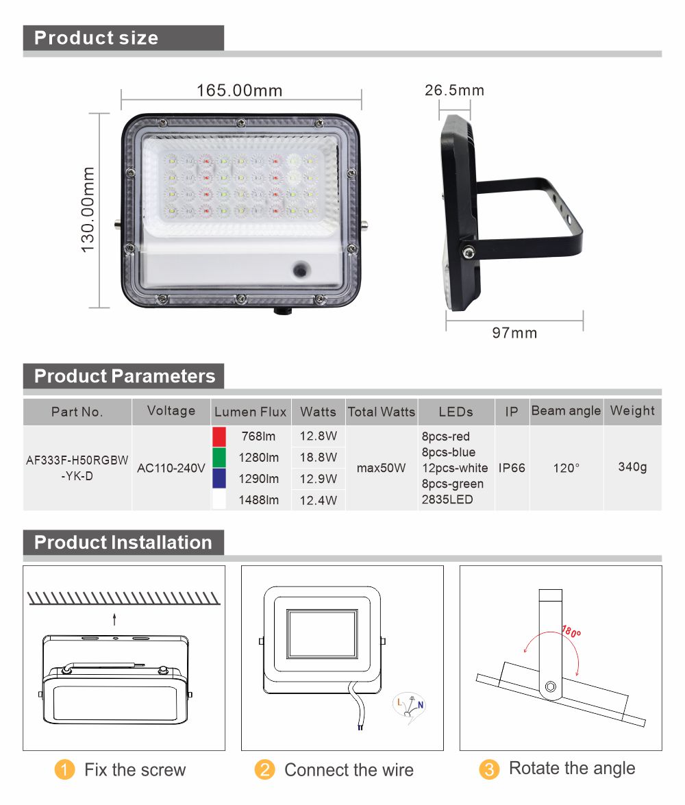 RGB LED Landscape Spotlight