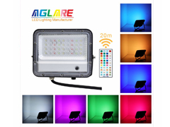 RGB Color - 50W Ultra Thin Led Flood Light RGBW LED Landscape Spotlight
