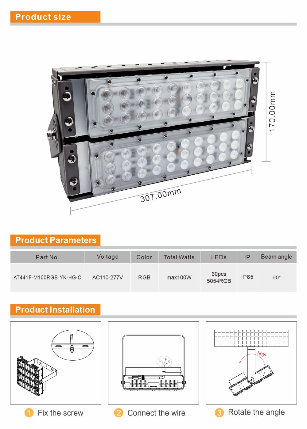 rgb flood light outdoor