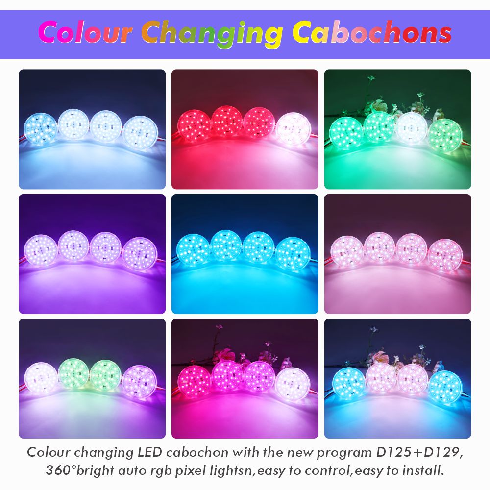 rgb cabochon lights