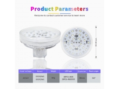E14 Auto RGB Amusement Light - RGB+W 80mm D125+D129 Pre-Programmed LED Bulbs for Amusement Lighting - AC24V 56Leds