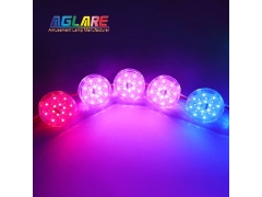 E14 Auto RGB Amusement Light - DW058 RGB+W LED Amusement Light with Strobe Auto 1-16 Pre-Programmed- 60mm AC24V