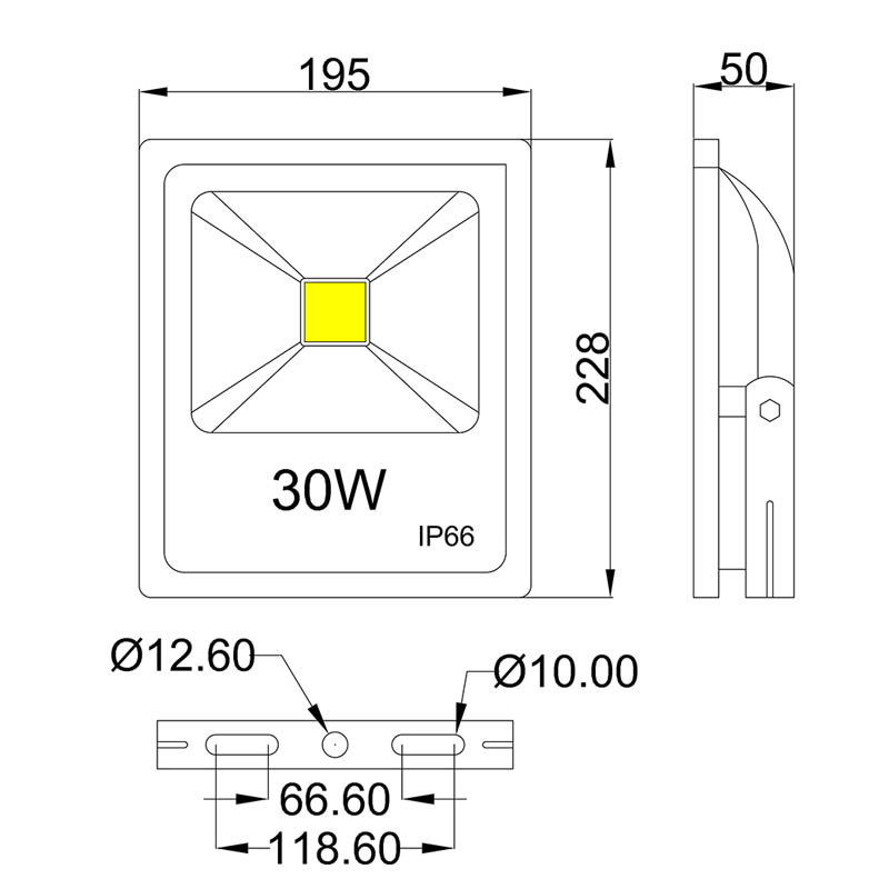 Ultra Slim COB 30W flood light led