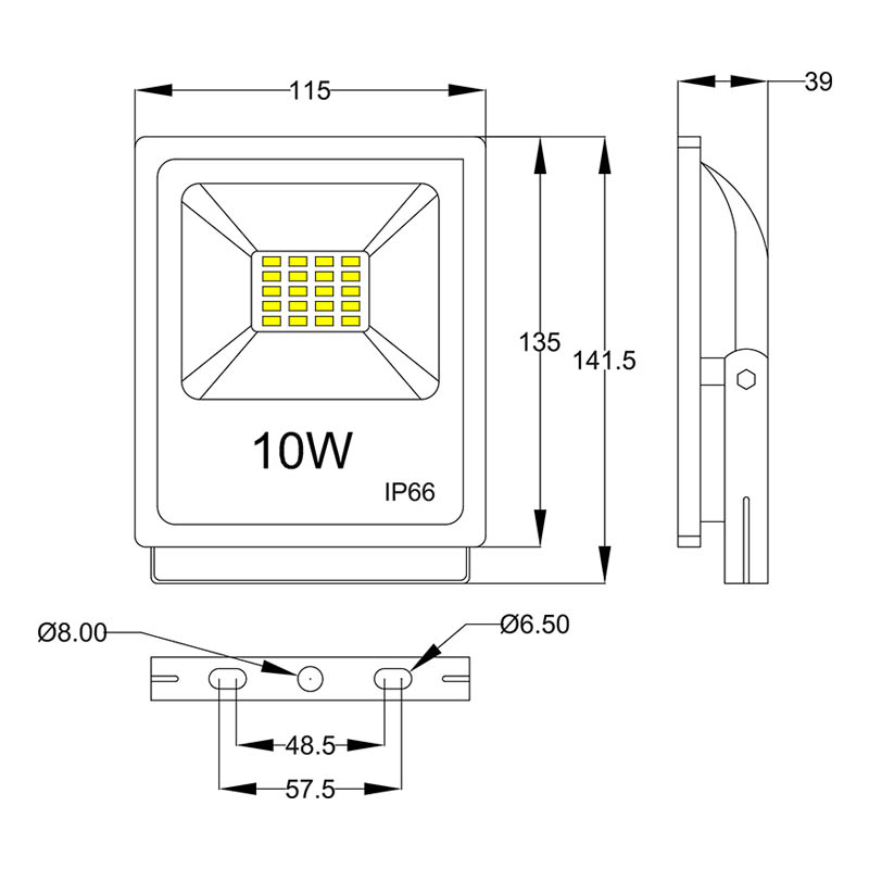 Ultra Slim SMD 10W flood light led