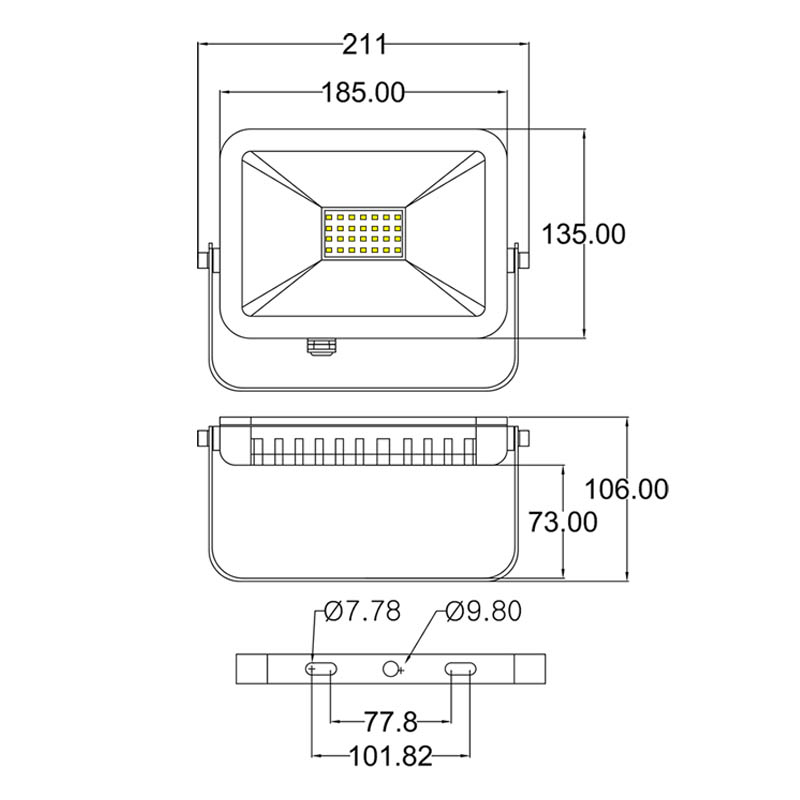 china 20w outdoor led flood light slim