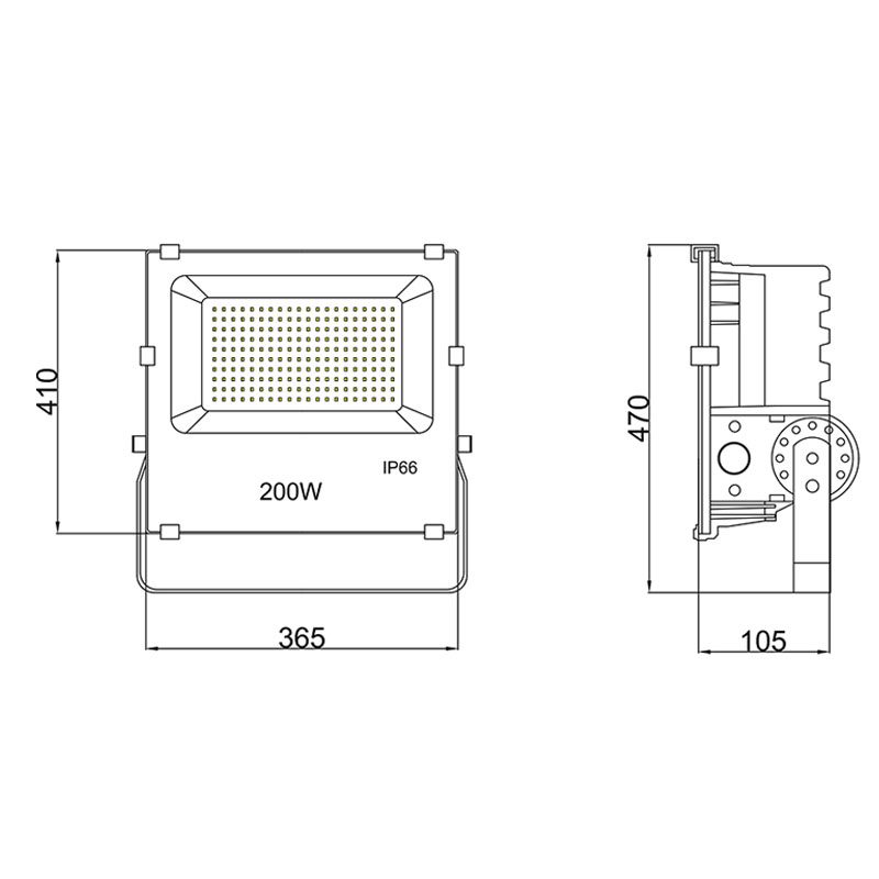 200w outdoor led basketball court flood lights