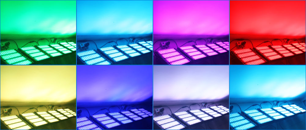 Aglare High power IP65 waterproof aluminum 1000W RGB LED flood light remote control