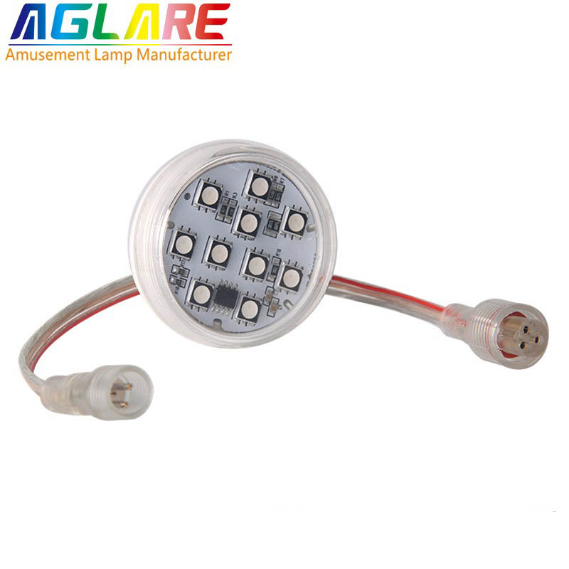 High Brightness TM1804 IC 45mm Diameter LED Pixel Light for Amusement Rides