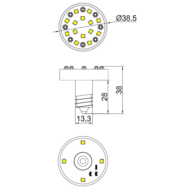 single color AC24V 60V 110V E14 Led Amusement park Lamp light