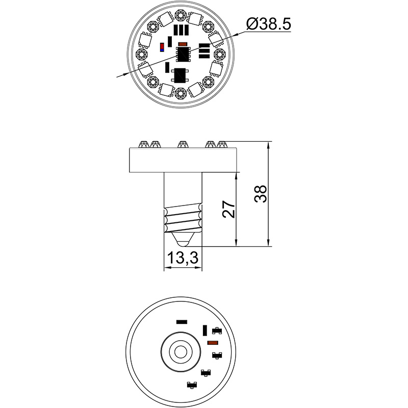 Fantastic auto rgb AC24V e14 amusement led LIGHT