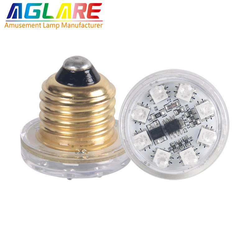 24v E27 8ledS 5050 Auto Cabochon LED RGB