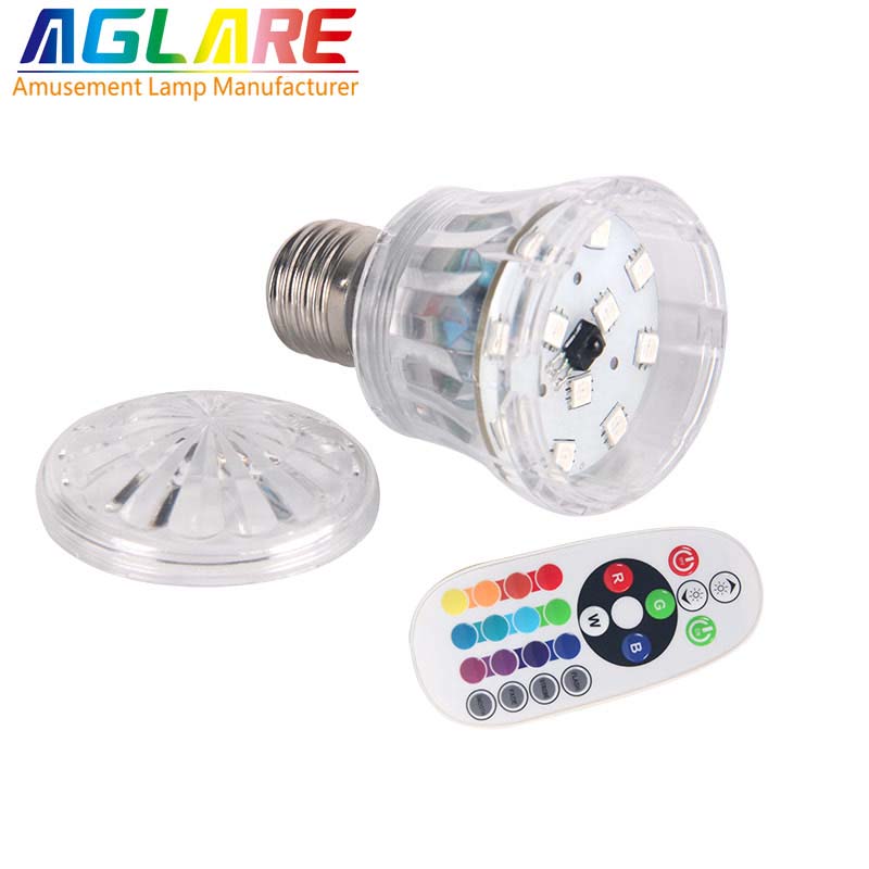 RGB color AC100-240V E27 LED bulb Lamp light with IR remote controller