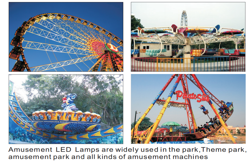 RGBW Beautiful amusement lamp for funfair equipment lighting