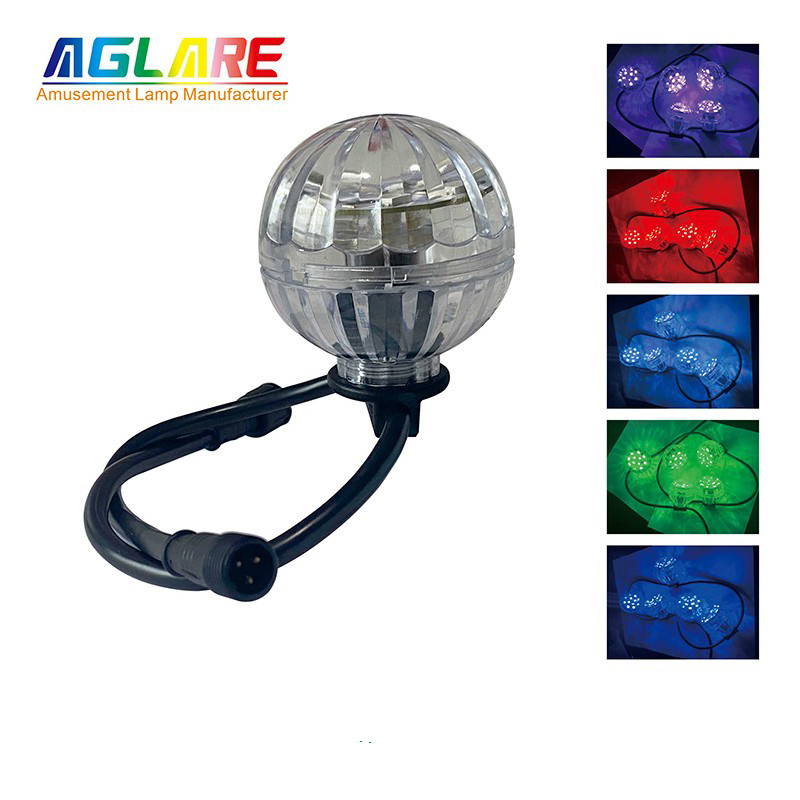 New 50mm Color Change RGB 18LEDs Funfairs Carnival Amusement LED Light