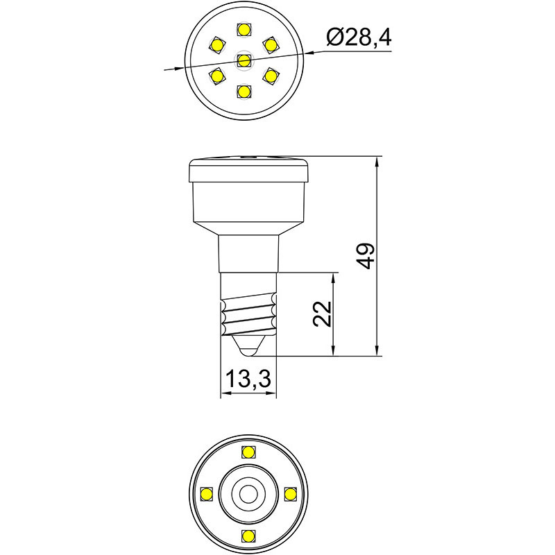 E14 White Amusement Lights Led Christmas Light Fairground Led Lamp Ac60v 24v